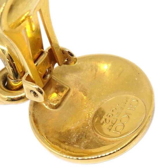 Gucci Dangle Earrings Clip-On Gold 1992 185442 - Picture 4 of 4